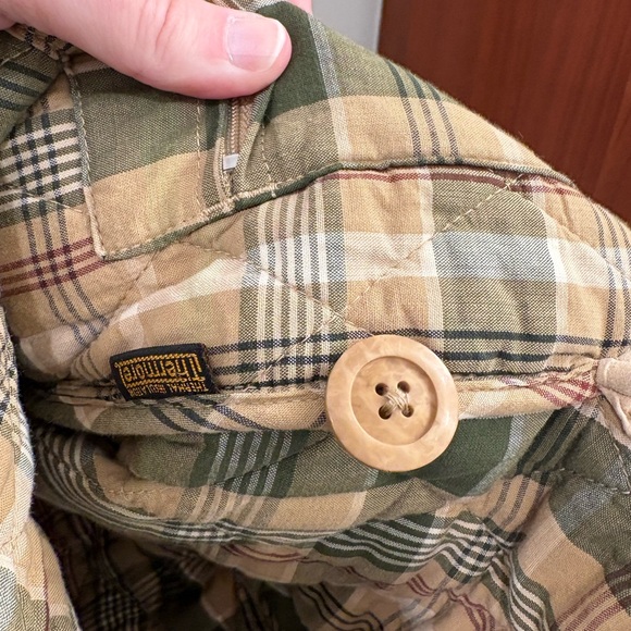 Vintage LL Bean Quilted Khaki Farmhouse Barn Coat Size Large - Picture 16 of 16